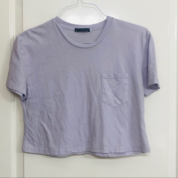 Brandy Melville Tops - Brandy Melville Crop Top Pocket T-shirt
